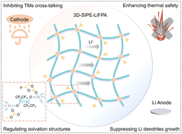 Graphical abstract: In situ-polymerized lithium salt as a polymer electrolyte for high-safety lithium metal batteries