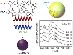 Graphical abstract: Poly(lactic acid) stereocomplex microspheres as thermally tolerant optical resonators