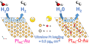 Graphical abstract: Ultra-low loading Pt atomic cluster electrode with Pt–O bond as an active site with high hydrogen evolution reaction performance