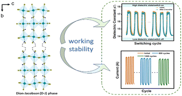 Graphical abstract: Durable dielectric switching and photo-responsivity in a Dion–Jacobson hybrid perovskite semiconductor