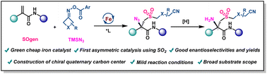 Graphical abstract: Access to chiral β-amino sulfones from acrylamides and sulfur dioxide by iron catalysis