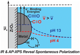 Graphical abstract: Metal nanoparticles supported on a nonconductive oxide undergo pH-dependent spontaneous polarization