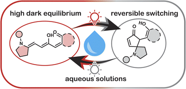 Graphical abstract: Tethered together: DASA design towards aqueous compatibility