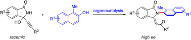 Graphical abstract: Organocatalytic enantioselective synthesis of Csp2–N atropisomers via formal Csp2–O bond amination