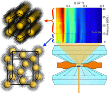 Graphical abstract: High-pressure behavior of hydrophobically coated gold nanoparticle supercrystals: role of the structure