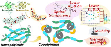 Graphical abstract: Enhancing optical, dielectric, and thermal properties of bio-based polyimides incorporating isomannide with a bent and sterically constrained conformation