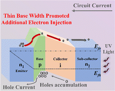 Graphical abstract: Realizing high zero-bias gain in a GaN-based bipolar phototransistor through thin-base configuration for ultraviolet imaging