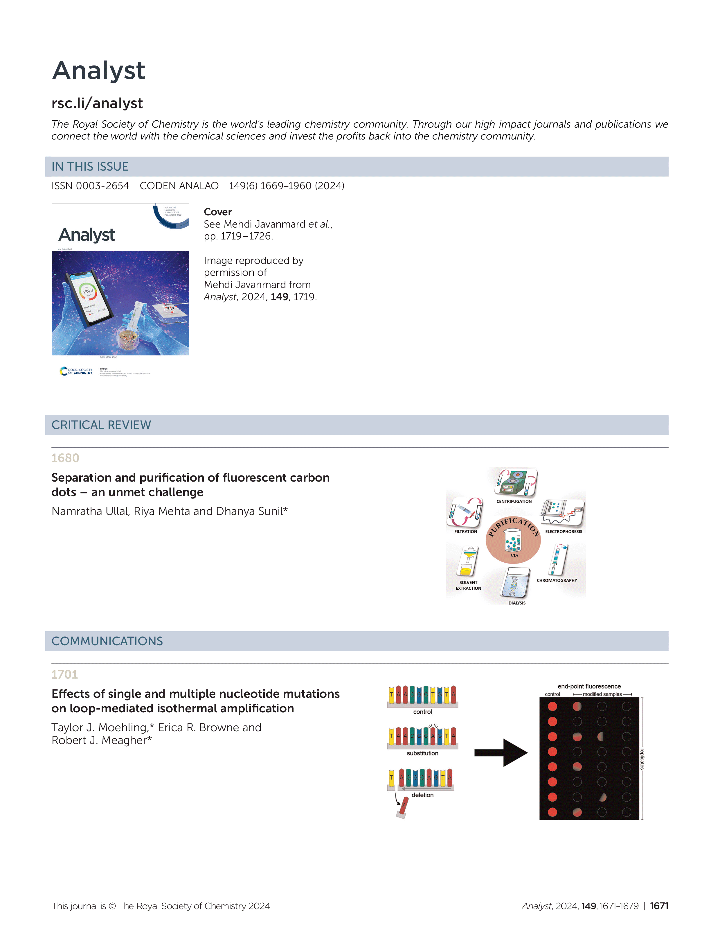 Contents list