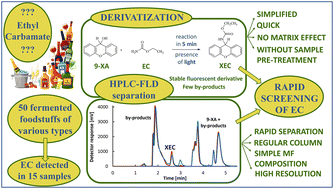 Graphical abstract: A rapid and improved method for the determination of ethyl carbamate in foodstuffs of different matrices