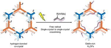 Graphical abstract: Porous organic crystals crosslinked by free-radical reactions