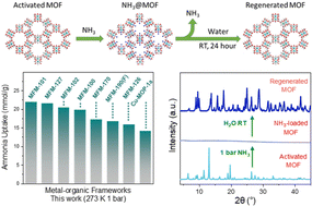 Graphical abstract: High ammonia adsorption in copper-carboxylate materials: host–guest interactions and crystalline–amorphous–crystalline phase transitions