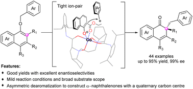 Graphical abstract: Asymmetric dearomatization of benzyl 1-naphthyl ethers via [1,3] O-to-C rearrangement