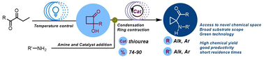 Graphical abstract: Two-step continuous flow-driven synthesis of 1,1-cyclopropane aminoketones
