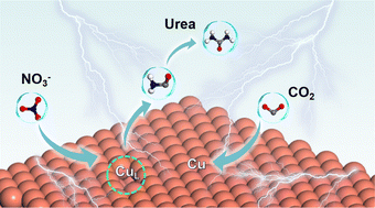 Graphical abstract: Electroreduction of CO2 and nitrate for urea synthesis on a low-coordinated copper catalyst