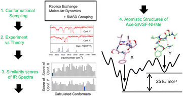 Graphical abstract: Similarity scores of vibrational spectra reveal the atomistic structure of pentapeptides in multiple basins