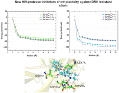 Graphical abstract: Quantum mechanical analysis of newly synthesized HIV-1 protease inhibitors: evaluation of wild-type and resistant strain binding interactions