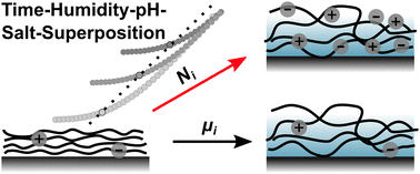 Graphical abstract: Time-pH and time-humidity scaling of ionic conductivity spectra of polyelectrolyte multilayers