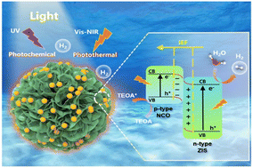 Graphical abstract: Broad-spectrum response of NiCo2O4–ZnIn2S4 p–n junction synergizing photothermal and photocatalytic effects for efficient H2 evolution