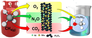 Graphical abstract: The role of oxidants in the activation of methane to methanol over a Ni–Mo/Al2O3 catalyst