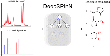 Graphical abstract: DeepSPInN – deep reinforcement learning for molecular structure prediction from infrared and 13C NMR spectra