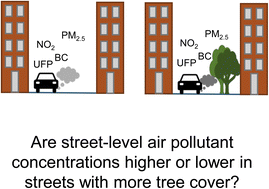 Graphical abstract: Effect of street trees on local air pollutant concentrations (NO2, BC, UFP, PM2.5) in Rotterdam, the Netherlands