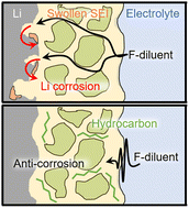 Graphical abstract: Anti-corrosive electrolyte design for extending the calendar life of lithium metal batteries