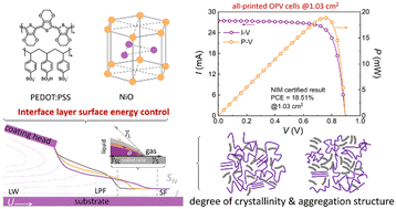 Graphical abstract: Interlayer surface energy control for high-efficiency printed organic photovoltaic cells