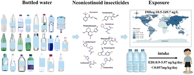 Graphical abstract: Neonicotinoid pesticide residues in bottled water: a worldwide assessment of distribution and human exposure risks