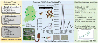 Graphical abstract: Detection and infectivity of SARS-CoV-2 in Korean municipal wastewater facilities and characterization of environmental factors influencing wastewater-bound SARS-CoV-2