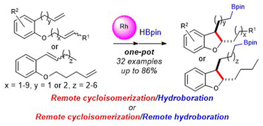 Graphical abstract: Multitasking rhodium-catalyzed remote C(sp3)–H functionalization reactions of acyclic dienes to yield benzene-fused heterocycles