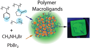 Graphical abstract: Polymer macroligands passivate halide perovskite surfaces