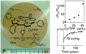 Graphical abstract: Highly facilitated permeation and enrichment of oxygen from air through a polyvinylimidazole membrane ligated with cobaltporphyrin that kinetically interacts with oxygen