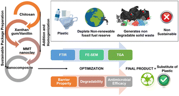 Graphical abstract: Advancing sustainability: a novel biopolymer-based degradable nanoclay composite film for next-generation packaging