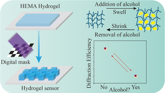 Graphical abstract: DMD-based optical printing of PHEMA hydrogel gratings for sensitive and rapid alcohol sensing