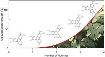 Graphical abstract: Minimalist columnar liquid crystals: influence of fluorination on the mesogenic behavior of tetramethoxytriphenylene derivatives