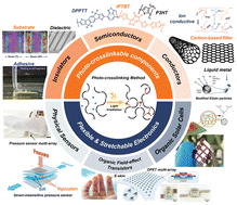 Graphical abstract: Photo-crosslinkable organic materials for flexible and stretchable electronics