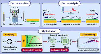 Graphical abstract: Optimization of the synergistic effects in polycrystalline Pt–Au electrodes in developing an effective arsenic sensor via oxidation reactions