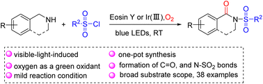 Graphical abstract: Visible light-driven photocatalytic sulfonative oxidation of benzyl secondary amines