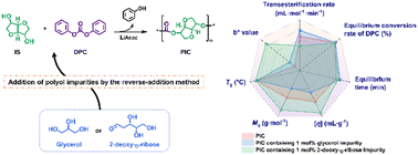 Graphical abstract: Influence of polyol impurities on the transesterification kinetics, molecular structures and properties of isosorbide polycarbonate
