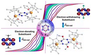 Graphical abstract: Exploring the substitution effect on the magnetic coupling of tetrazinyl-bridged Ln2 single-molecule magnets