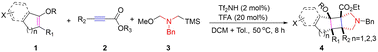 Graphical abstract: Synthesis of polysubstituted fused pyrrolidines via [2 + 2]/[2 + 3] cycloaddition of azomethine ylides