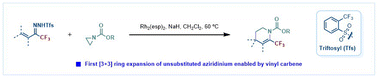 Graphical abstract: Ring expansion of unsubstituted aziridinium ylides to trifluoromethylated dehydropiperidines