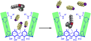 Graphical abstract: Enhancing the binding of calix[5]arene containers for ferrocenes by a fluorophobic effect through the release of high-energy perfluoro-1-iodoalkanes