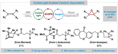 Graphical abstract: Visible-light-promoted catalytic epoxidation of alkenes under metal-free conditions
