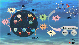 Graphical abstract: Peroxymonosulfate activation by cobalt-doped ferromanganese magnetic oxides through singlet oxygen and radical pathways for efficient sulfadiazine degradation