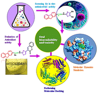 Graphical abstract: Design, synthesis, molecular docking, and dynamics studies of novel thiazole-Schiff base derivatives containing a fluorene moiety and the assessment of their antimicrobial and antioxidant activity