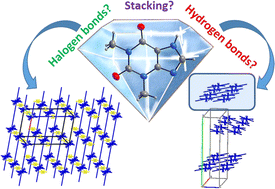 Graphical abstract: Supramolecular architecture of theophylline polymorphs, monohydrate and co-crystals with iodine: study from the energetic viewpoint