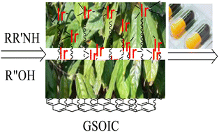 Graphical abstract: Graphene-supported organoiridium clusters catalyze N-alkylation of amines via hydrogen borrowing reaction