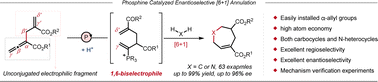 Graphical abstract: Enantioselective phosphine-catalyzed [6 + 1] annulations of α-allyl allenoates with 1,1-bisnucleophiles