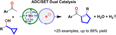 Graphical abstract: Manganese catalyzed chemo-selective synthesis of acyl cyclopentenes: a combined experimental and computational investigation